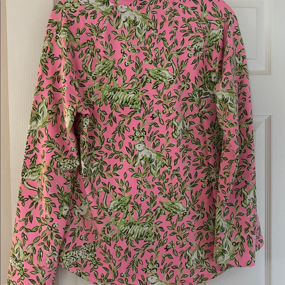 LIlly Pulitzer Rousseau Pink Mane 1/4 zip - Picture 5 of 6